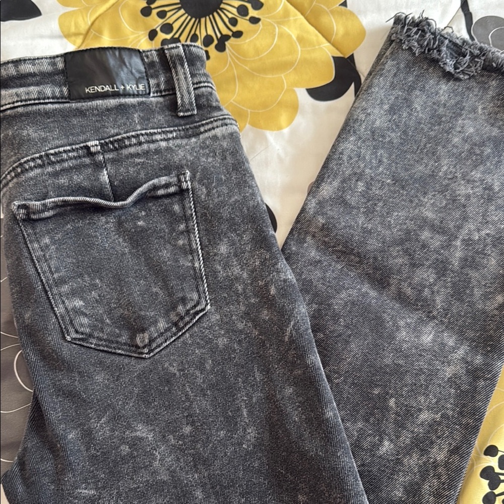 Kendall + Kylie Gray Distressed Jeans